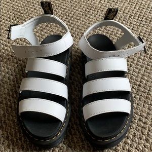 Dr. Martens Blaire Flatform Sandals - White